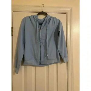 NY&C Sport Women's Full-Zip Hoodie Blue Size XS Lightweight Casual
